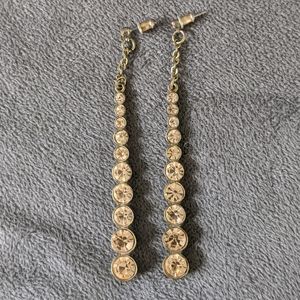 Rose gold rhinestone earrings